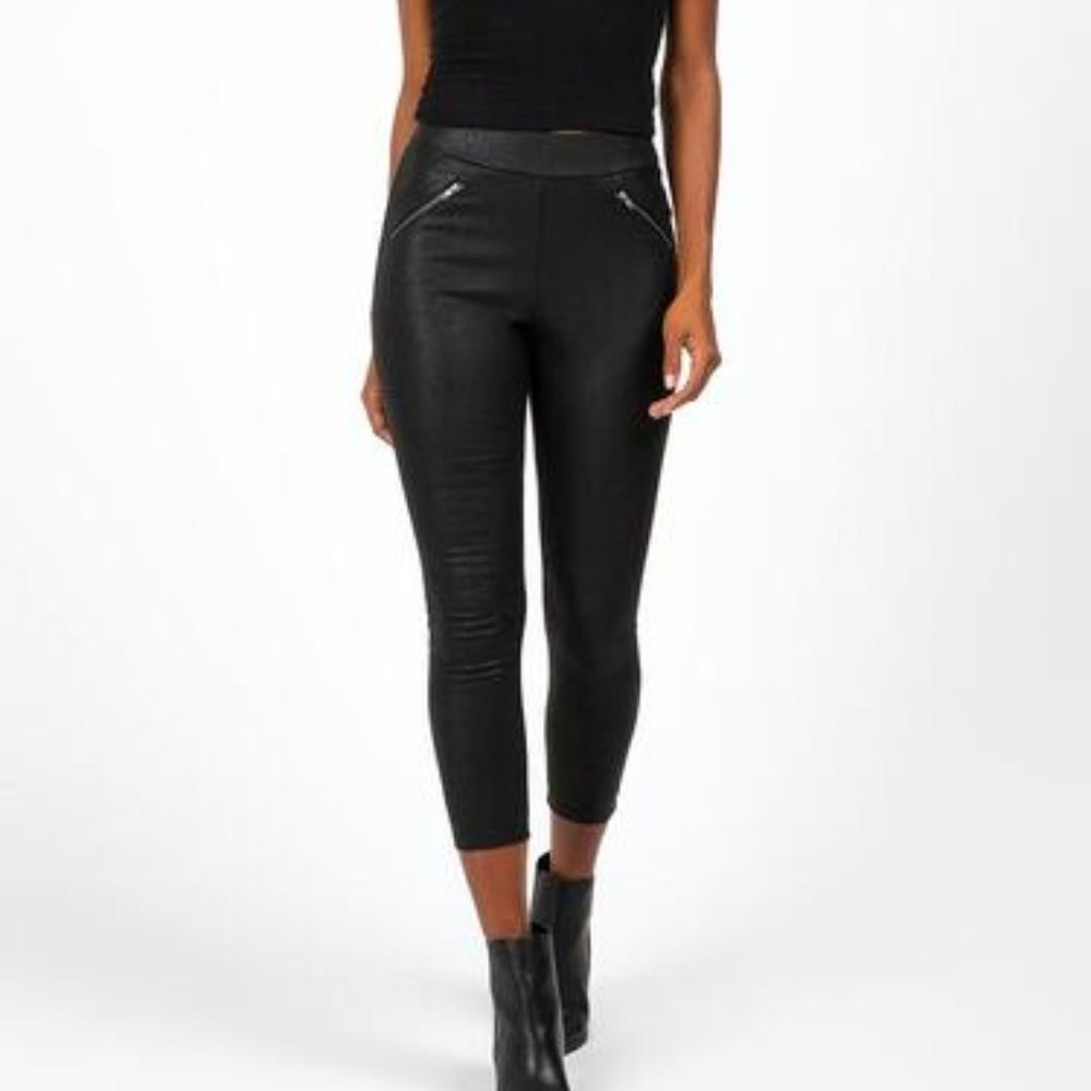 Francesca's Faux Leather Joggers, size M